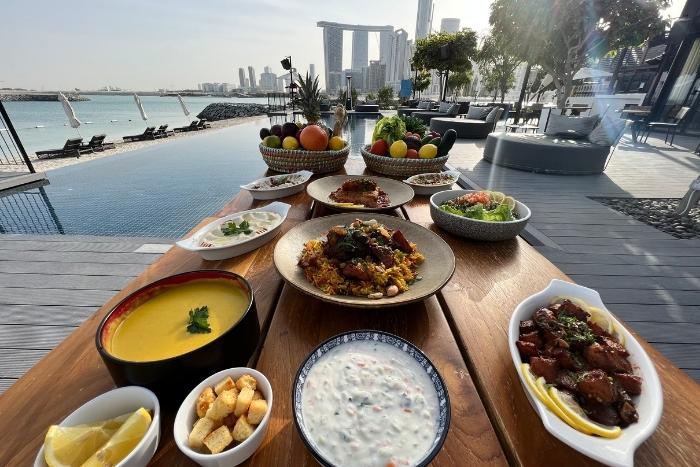 Food With Sea View At Cover Beach Abu Dhabi