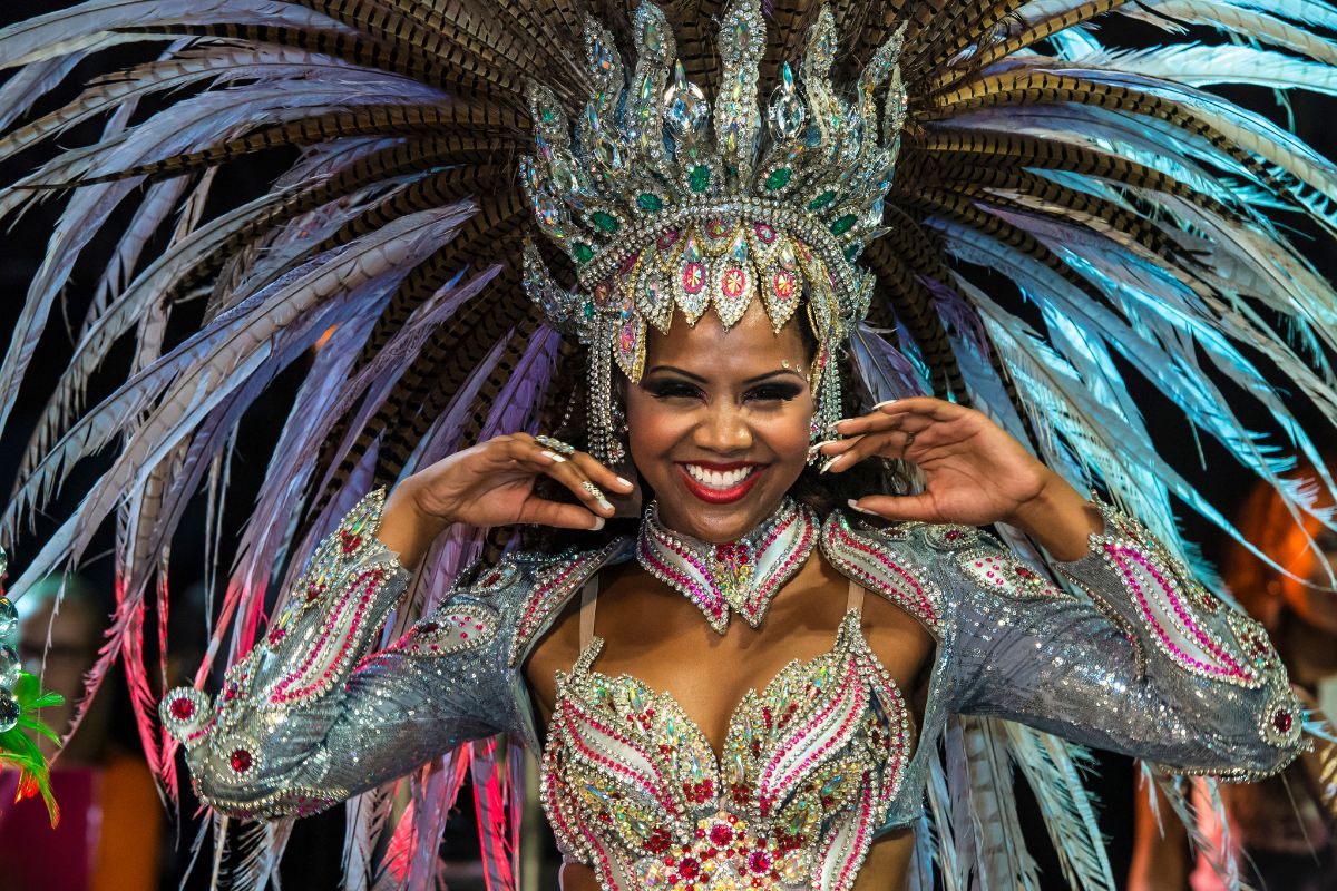 A Lady In A Butterfly Costume For The Butterfly Carnival In Dubai This 2024