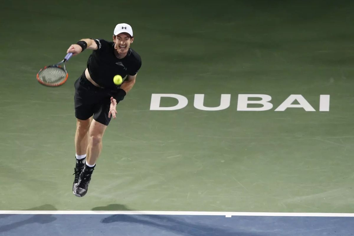 Andy Murray At Dubai Duty Free Tennis Championships