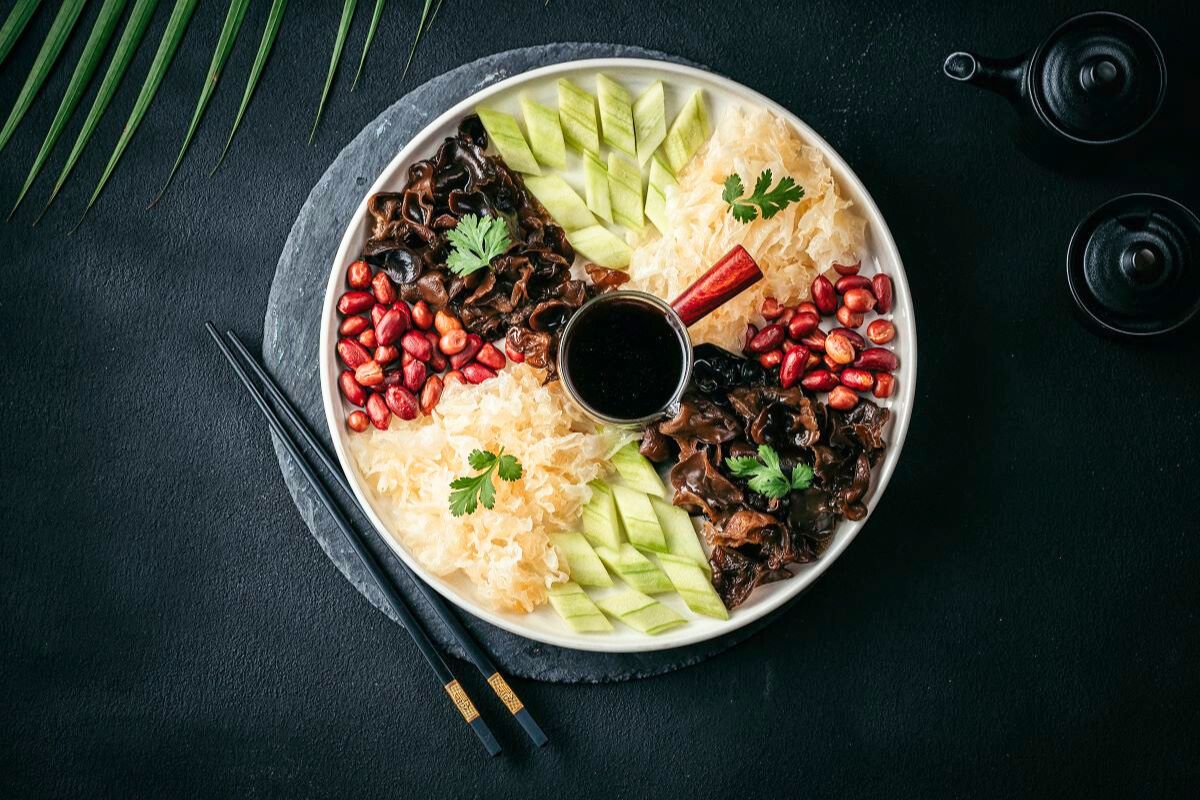 Mixed Fungus Salad With Aged Vinegar Jixiang Dim Sum, Mixed Fungus Salad With Aged Vinegar