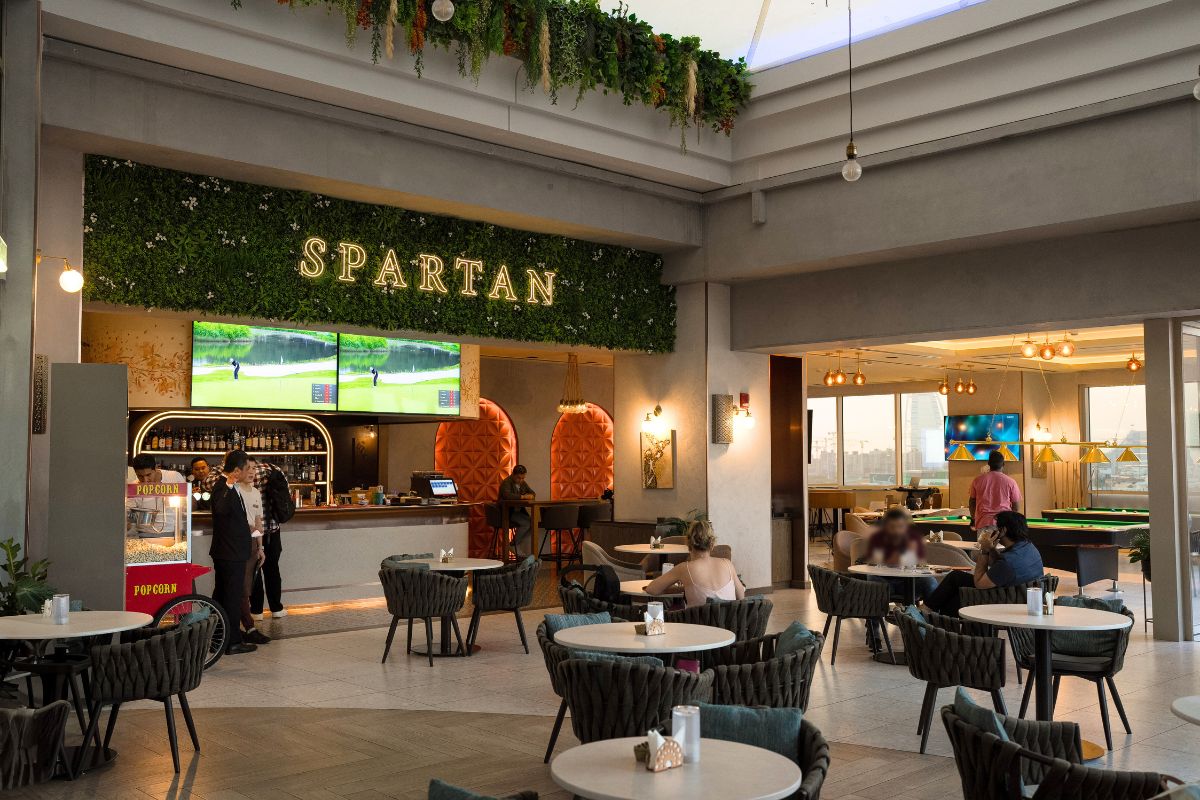 Interior dining area at Spartan Sports Bar to watch Euro 2024