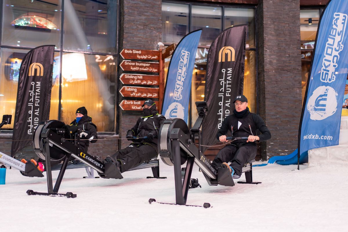 The Arabian Ocean Rowing Team In Training At Ski Dubai For The Arctic Challenge