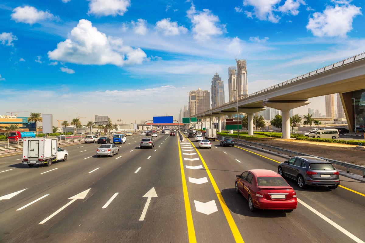 Sheikh Zayed Road In Dubai With Cars, Dubai Police Rolls Out Free Car Inspection This Summer To Ensure Road Safety