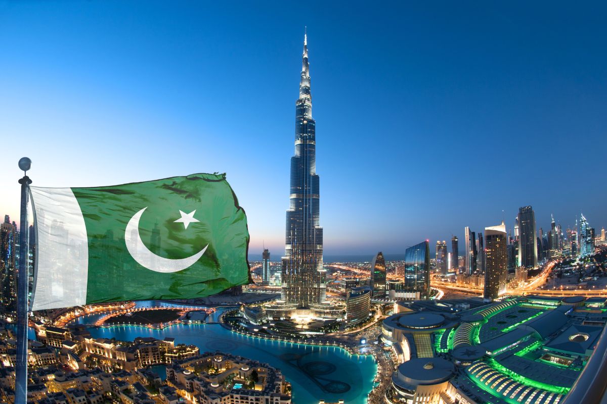 Dubai Skyline For Pakistan Independence Day