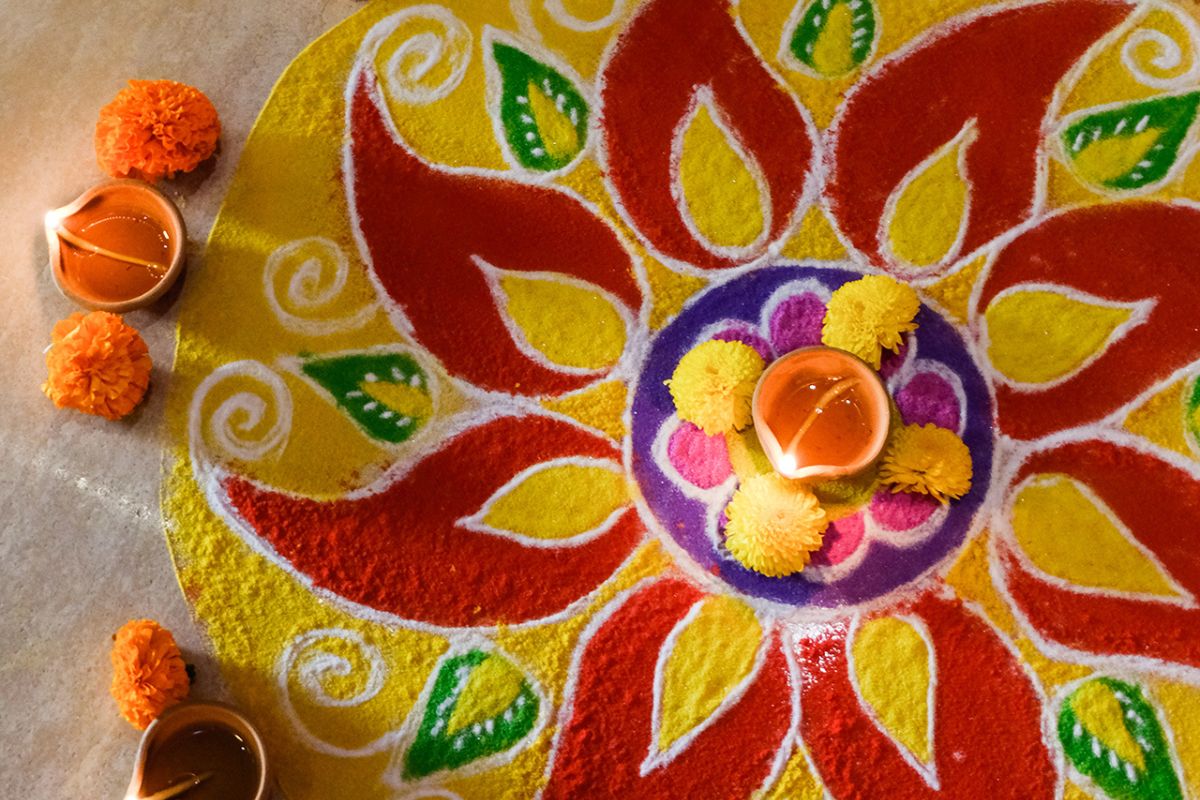 Kinara Diwali Rangoli