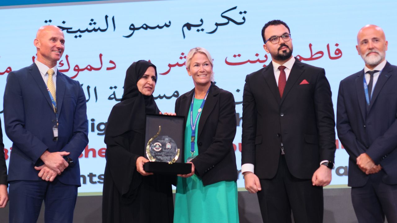 From Left To Right Nicholas Brain, Principalceo, Gems Jumeirah College; Her Excellency Sheikha Fatima Bint Hasher Bin Dalmouk Al Maktoum; Rachel