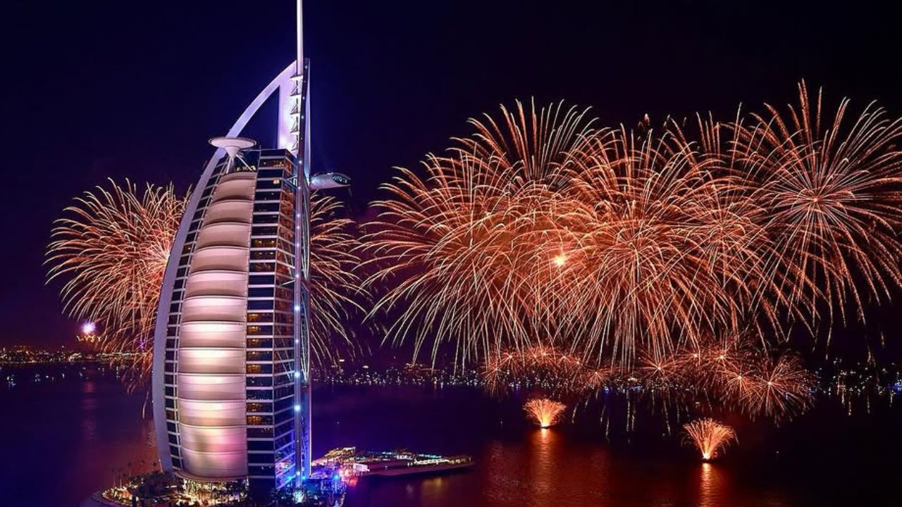 jumeirah beach fireworks