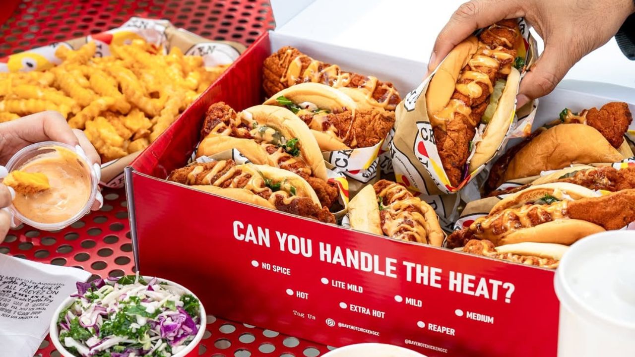 Dave hot chicken menu