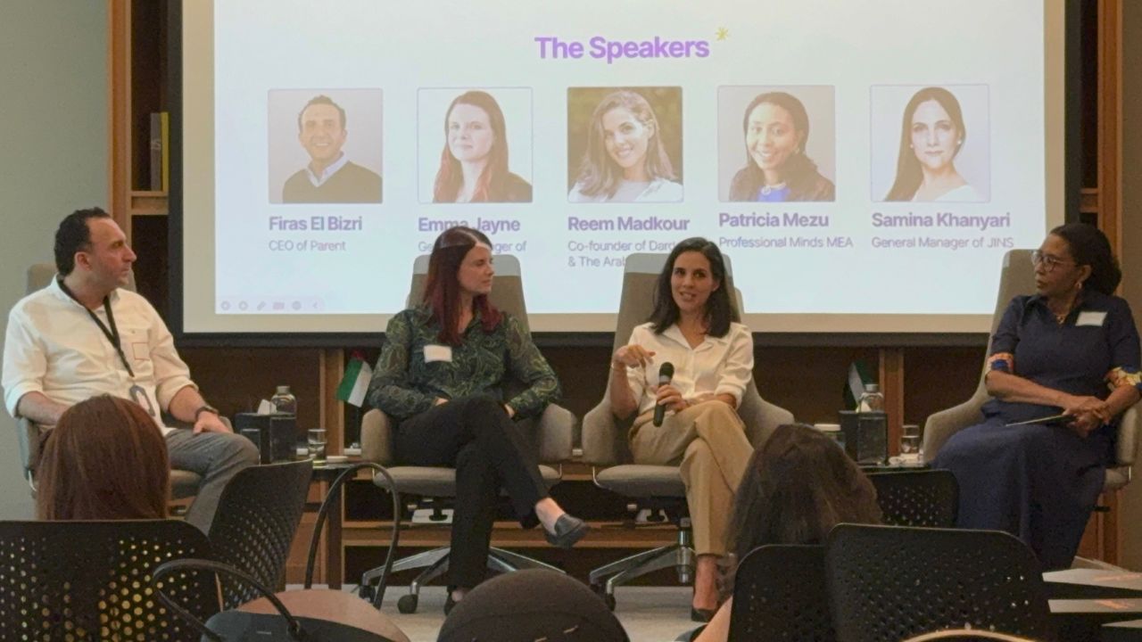Panelists and parent app team members panel talk