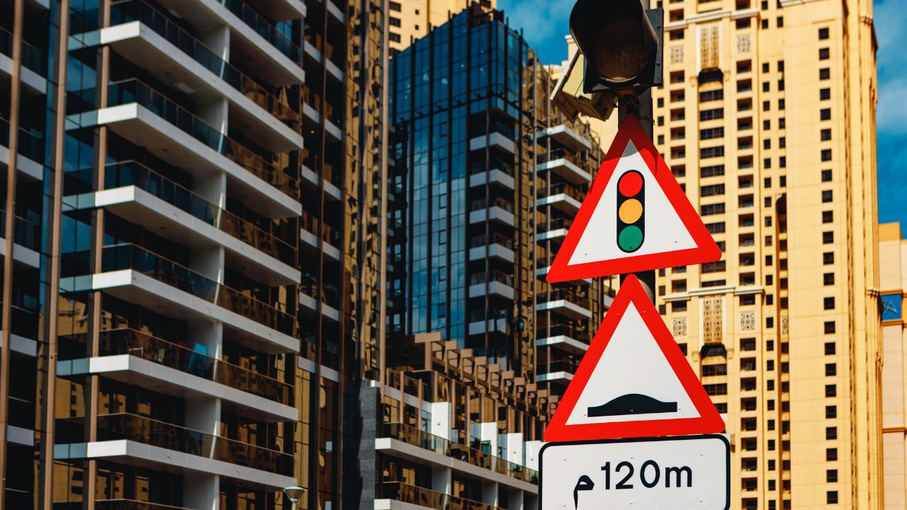 Dubai traffic sign