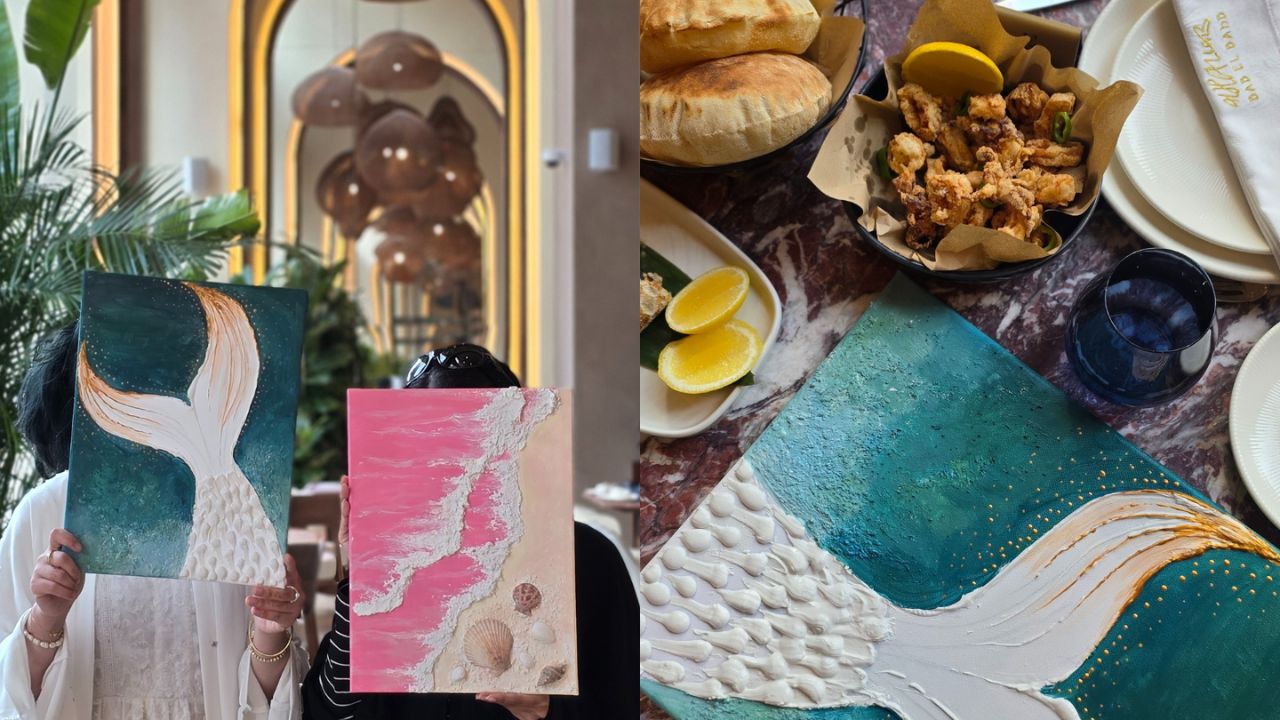 Bab el bahr’s textured painting workshop