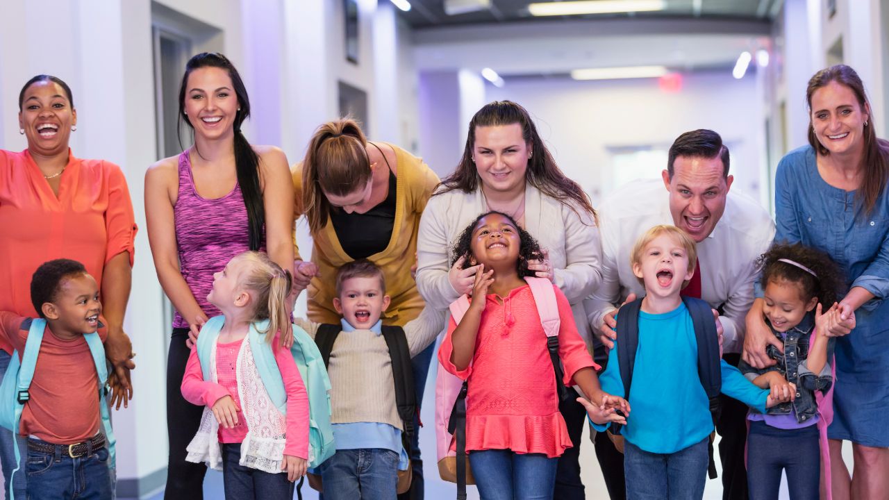 Students with their parents