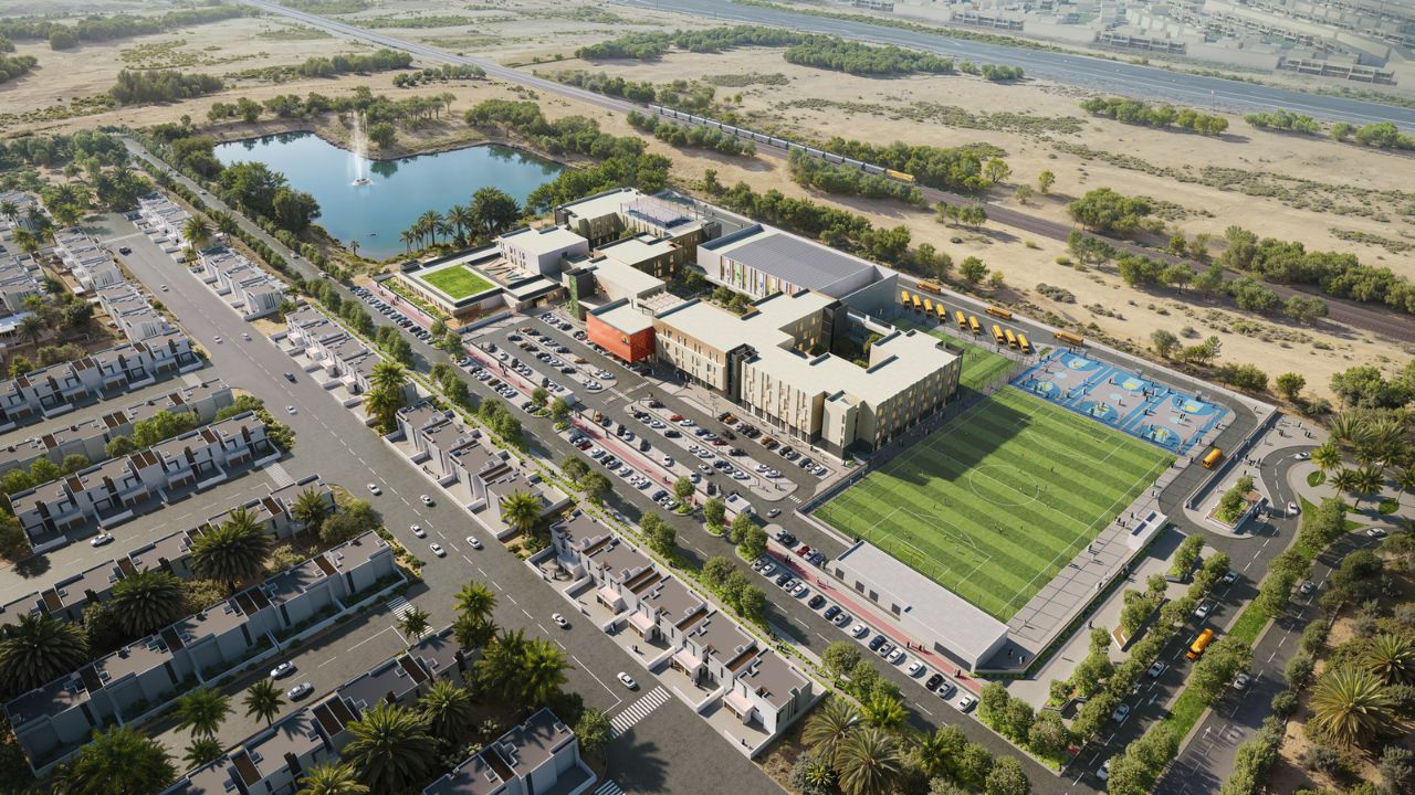 Horizon english school town square - aeriel view