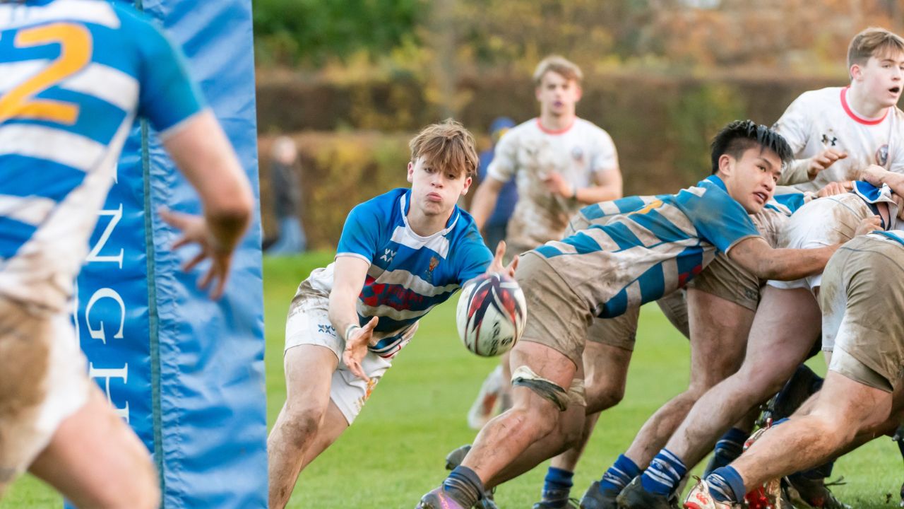students playing sports