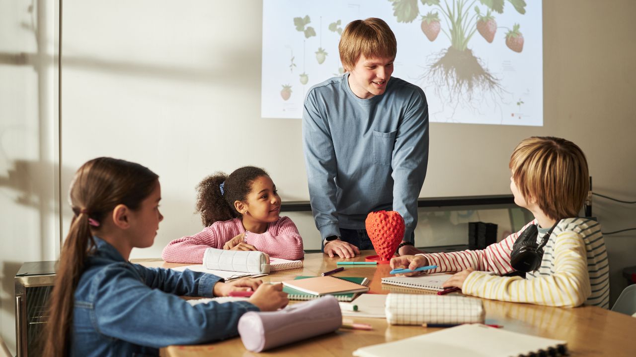 students in class