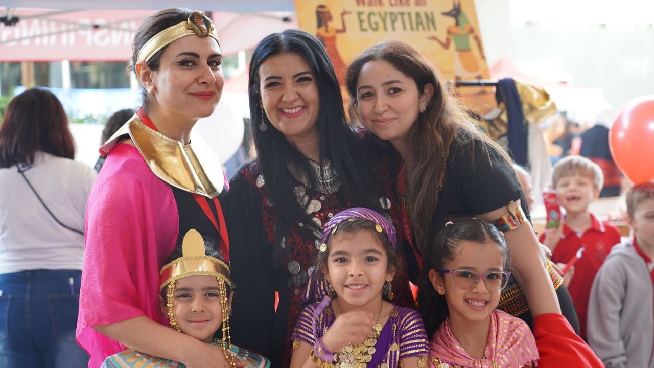 Swiss International Scientific School in Dubai people celebrating international mother language day