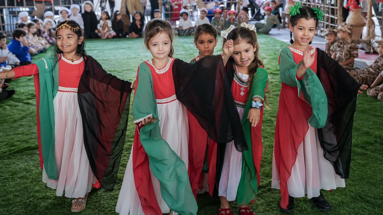 Swiss International Scientific School in Dubai people celebrating international mother language day