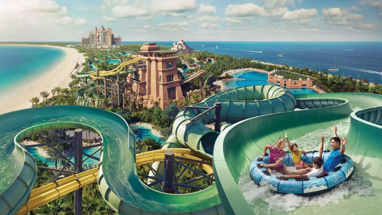 Yalla Dubai Life Exciting water park with thrilling slides and family rides in Dubai.