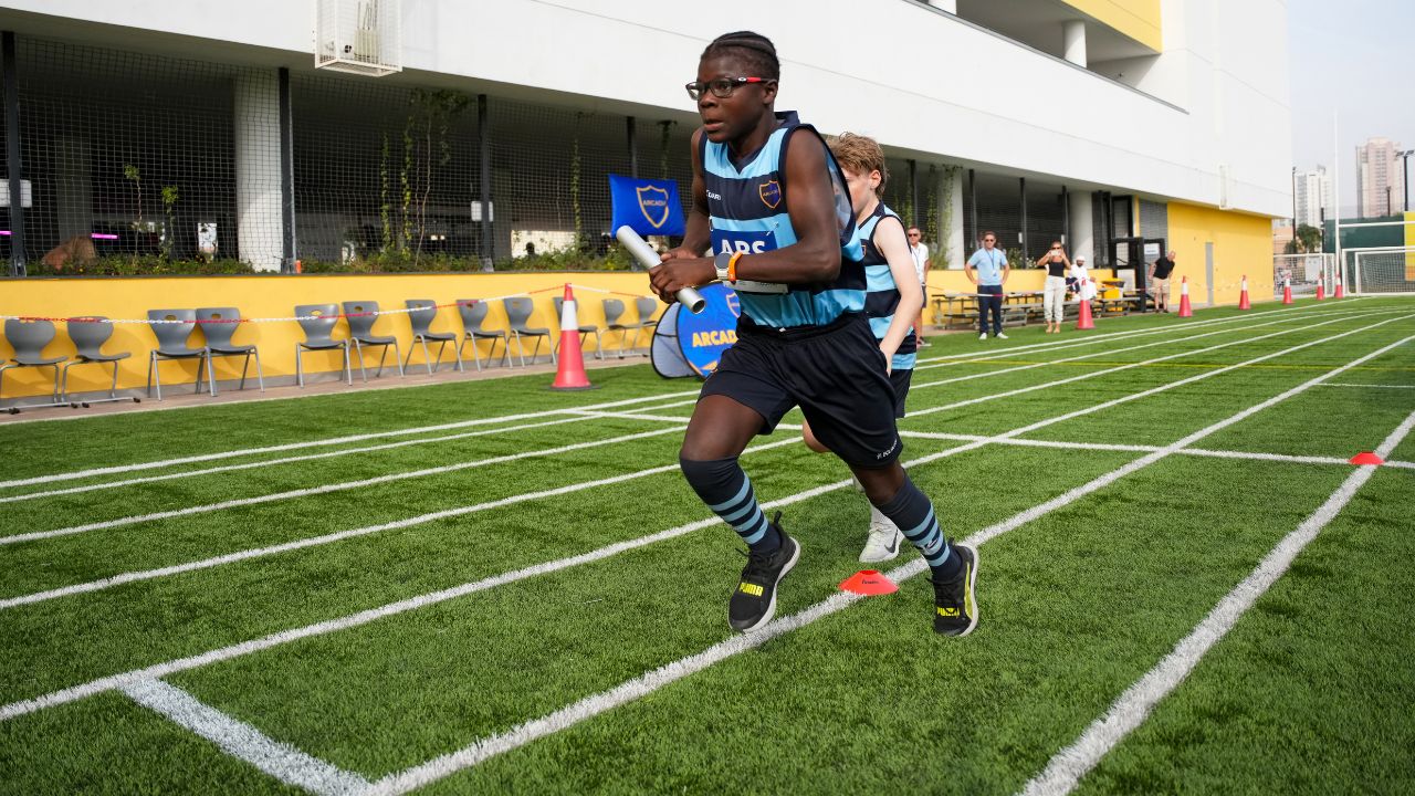 student running