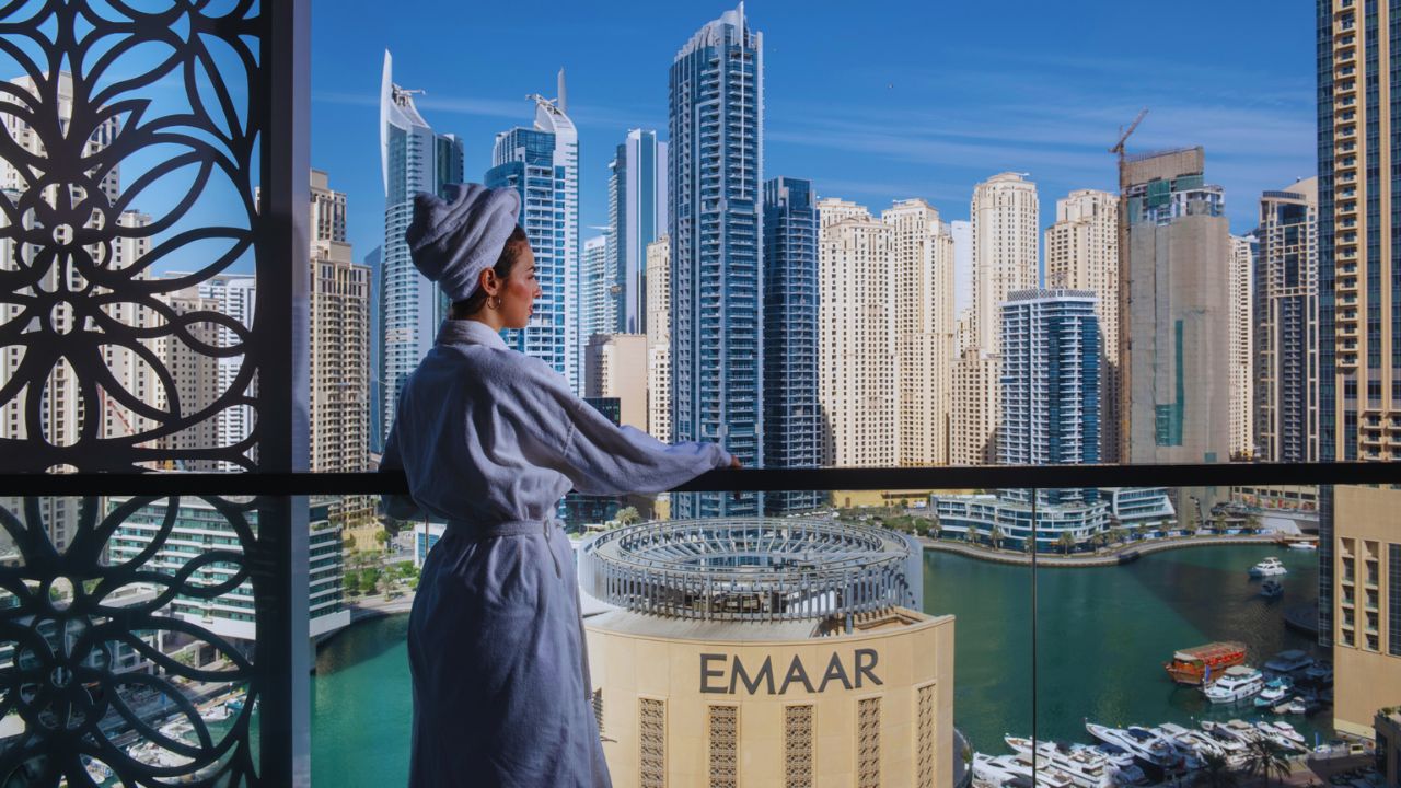 Yalla Dubai Life: Dubai skyline view from balcony crowne plaza dubai marina