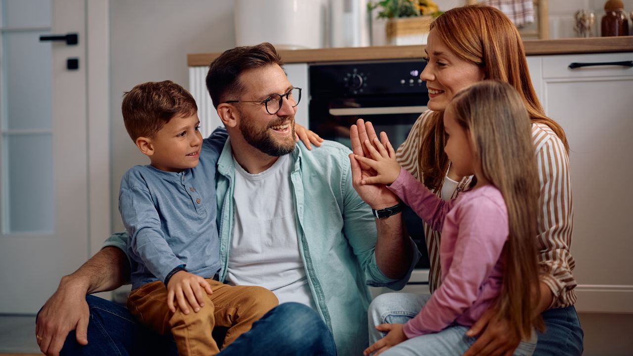 parents talking to their kids