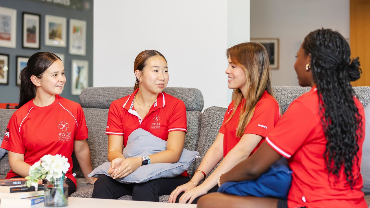 Starting Secondary School in UAE Swiss International Scientific School Dubai secondary students talking