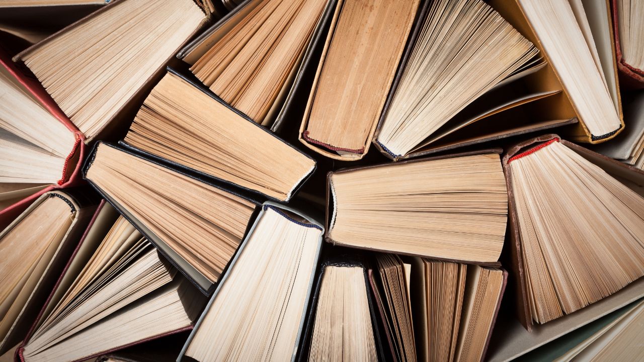 books laid out