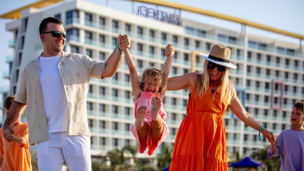 family having fun at Centara Dubai
