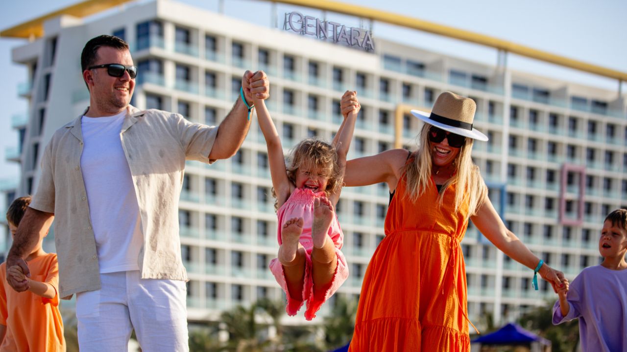 family having fun at Centara Dubai