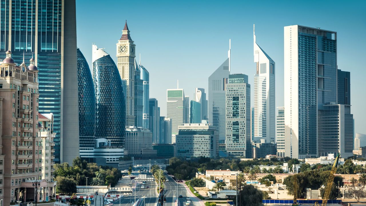 Dubai skyline view at daytime