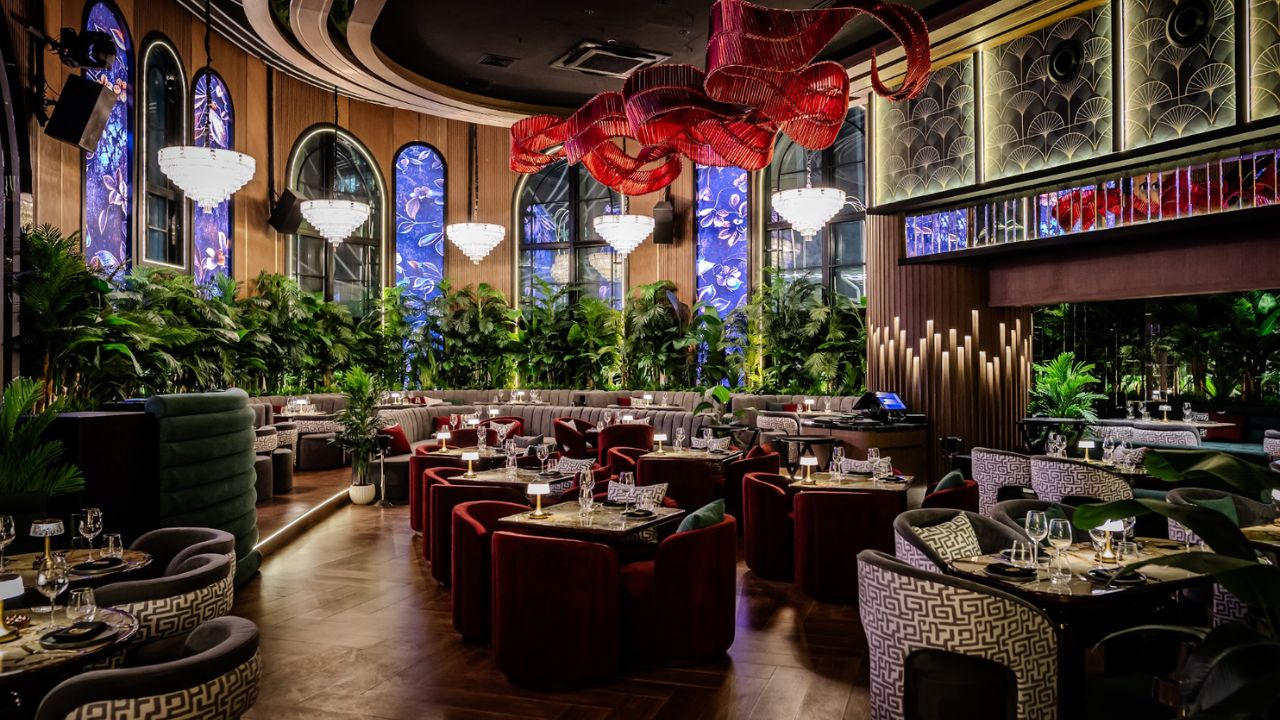 Dubai restaurant interior shot