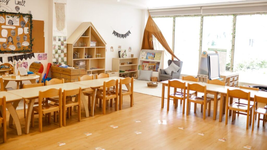 cozy nursery classroom