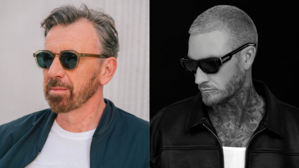Benny Benassi and MORTEN wearing shades