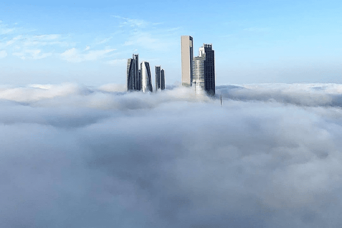 Etihad Towers Fog