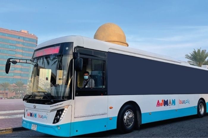 Abu Dhabi to Ajman Bus services timing and bus stations