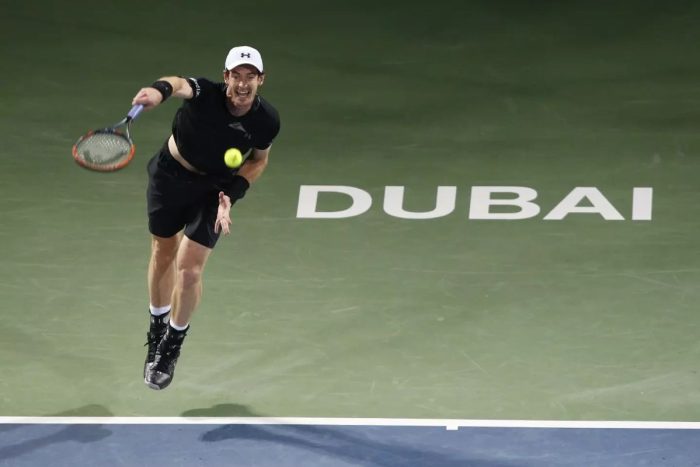 Andy Murray at Dubai Duty Free Tennis Championships