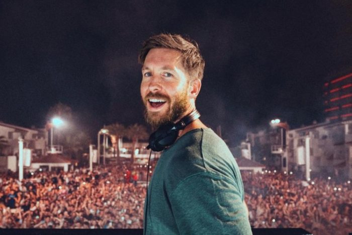 Calvin Harris in the crowd Dubai