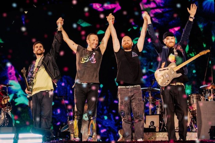 Coldplay music concert at candlelight Dubai