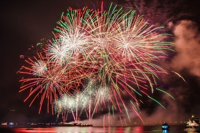 Fireworks Display Over Yas Bay Waterfront To Mark Uae 50