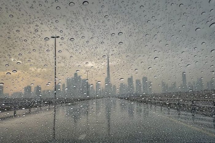 possible rain occurance across UAE